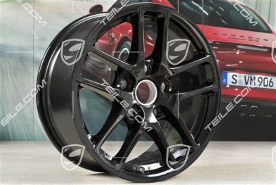 17" Komplet felg Cayman, przednie 6,5J x 17 ET55 + tylne 8J x 17 ET40, czarny wysoki połysk