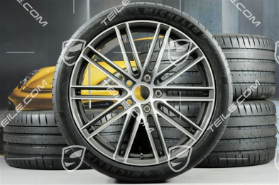 21" Koła letnie Turbo IV, felgi 9,5J x 21 ET71 + 11,5J x 21 ET69 + opony letnie Michelin 275/35 ZR21 + 325/30 ZR21, z czujnikami ciśnienia, tylko do Turbo S E-Hybrid