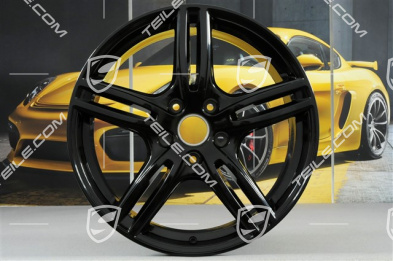 20-inch wheel rim set Panamera Turbo, 9,5J x 20 ET71 + 11,5J x 20 ET68, black high gloss