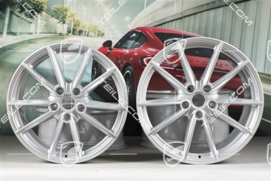 20+21" Felgensatz Carrera S, Felgen: vorne 8,5J x 20 ET53 + hinten 11,5J x 21 ET67, Brilliantchromlack