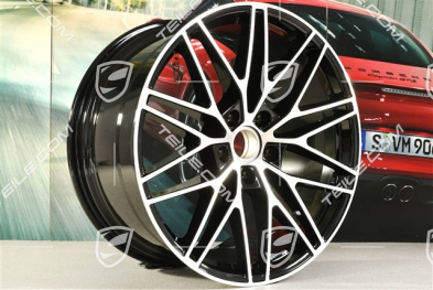 21" Felga Cayenne RS Spyder Design, 11J x 21 ET49, czarny wysoki połysk