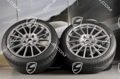 20-inch Panamera Sport summer wheel set, 2 x 9,5J x 20 ET 65 + 2 x 11,5 J x 20 ET 63 + NEW Michelin tyres 255/40 ZR20 + 295/35 ZR20 with TPM
