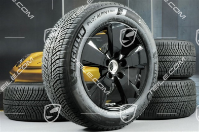 19-inch Cayenne winter wheel set, rims 8,5J x 19 ET47 + 9,5J x 19 ET54 + NEW Michelin winter tyres 255/55 R19 + 275/50 R19, with TPMS, black high gloss