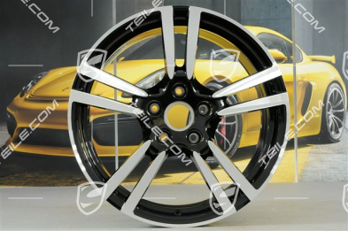 20" Komplet felg Turbo II, 9,5J x 20 ET65 + 11J x 20 ET68, czarny wysoki połysk