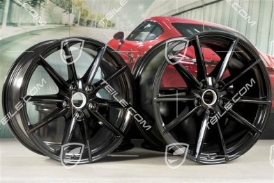 20+21" Komplet felg Carrera S, felgi: przednie 8,5J x 20 ET53 + tylne 11,5J x 21 ET67, czarny wysoki połysk