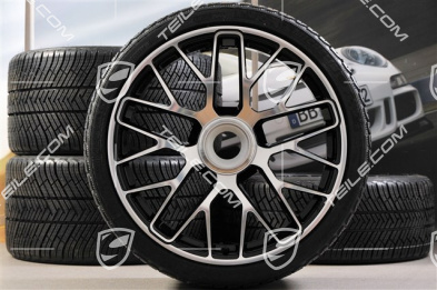 20" Turbo S central locking winter wheel set for Turbo S, wheels 8,5J x 20 ET51 + 11J x 20 ET59 + Michelin Pilot Alpin PA4 winter tyres 245/35 R20+295/30 R20, TPMS