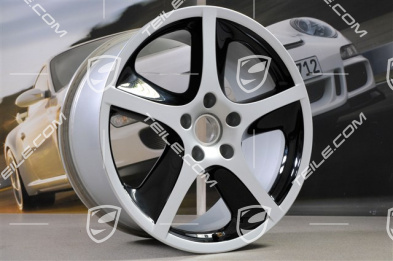 20-inch Sport Techno wheel, 10J x 20 ET55, silver + black high gloss