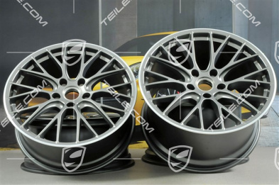 20" Felgensatz RS SPYDER Design, 8,5J x 20 ET49 + 11,5J x 20 ET56, Platinum-Seidenmatt