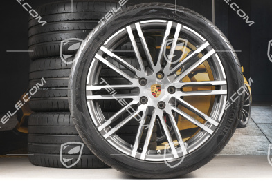 21-inch summer wheels set Turbo III, rims 10J x 21 ET50 + Yokohama summer tyres 295/35 R21, with TPM, NEW-only 30km (from a new Vehicle)