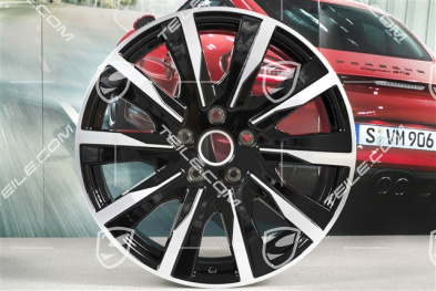 20-inch Taycan Tequipment Design wheel rim set, 9J x 20 ET54 + 11J x 20 ET60, black high gloss