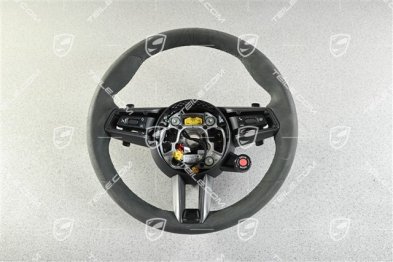 Kierownica multifunkcyjna, PDK, Sport Chrono Package Plus, Alcantara Race-Tex / Carbon, czarna