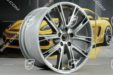 21-inch wheel rim set Panamera Exclusive, 9,5J x 21 ET71 + 11,5J x 21 ET69, Platinum Silver Metallic