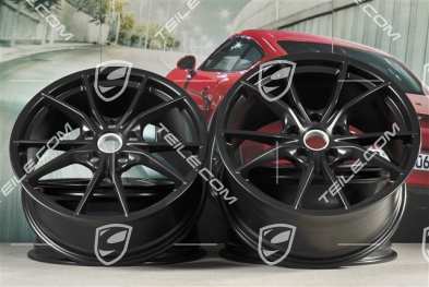 20-inch wheel rim set Carrera S IV, 8J x 20 ET57 + 10J x 20 ET45, black satin matt