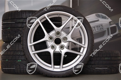 19" Winterräder Carrera S II, Felgen 8J x 19 ET57 + 11J x 19 ET 67, Winterreifen Pirelli Sottozero 235/35 R19 + 295/30 R19, mit RDK-Sensoren 433 MHz