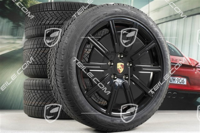 20" koła zimowe Sport Aero, komplet, felgi 9J x 20 ET54 + 11J x 20 ET60, opony zimowe Pirelli 245/45 R20 + 285/40 R20, czarny wysoki połysk