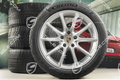 20" koła zimowe Cayenne Design, komplet, felgi 9J x 20 ET50 + 10,5J x 20 ET64 + opony zimowe Michelin 275/45 R20 + 305/40 R20, z czujnikami ciśnienia