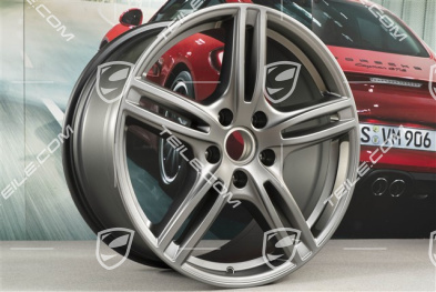 20" Felgensatz Turbo, 10,5J x 20 ET71 + 9,5J x 20 ET71, für Winterbetrieb, Platinum seidenmatt