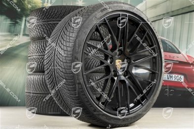 20"+21" Turbo V Winterräder Satz, Felgen 8,5J x 20 ET40 + 11J x 21 ET66 + NEUE Winterreifen 245/35 R20 + 305/30 R21
