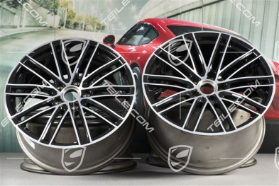 20-inch wheel rim set Turbo IV, 11,5J x 20 ET56 + 9J x 20 ET51, black high gloss