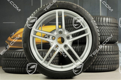 19" Komplet kół zimowych Carrera, 8,5J x 19 ET54 + 11J x 19 ET69 + NOWE opony zimowe Continental 235/40 R19 + 285/35 R19, bez czujników ciśnienia RDK