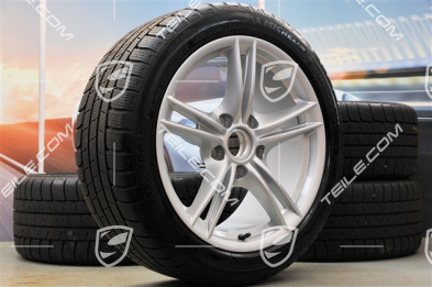 18" Komplet kół zimowych Boxster S II, przednie felgi 8J x 18 ET57 + tylne 9J x 18 ET43 + opony Michelin 235/40 ZR18 + 255/40 ZR18