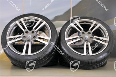 20" Turbo II Sommerräder Satz, Felgen 9,5 J x 20 ET 65 + 11 J x 20 ET 68 + NEUE Michelin Sommerreifen 255/40 ZR 20 + 295/35 ZR 20, mit RDK