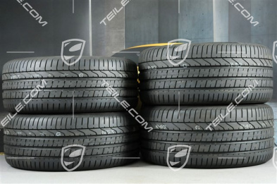 21" koła letnie Cayenne Exclusive Design, komplet, felgi 9,5J x 21 ET46 + 11,0J x 21 ET58 + opony letnie Pirelli P Zero 285/40 R21 + 315/35 R21, z czujnikami ciśnienia, Platinum półmat satyna