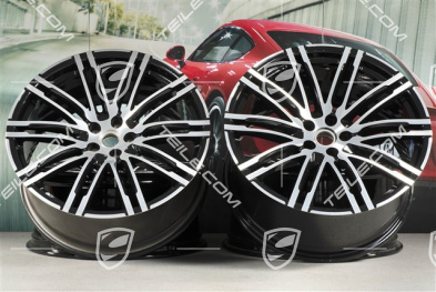 21" Felgensatz Turbo III, Felgen 10J x 21 ET19 + 9J x 21 ET26, schwarz hochglanz
