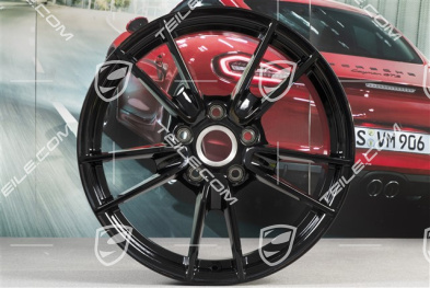 19+20" komplet felg Carrera, felgi: przednie 8,5J x 19 ET52 + tylne 11J x 20 ET66, czarny wysoki połysk