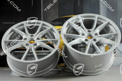 20" Komplet felg Carrera S IV, 8,5J x 20 ET49 + 11J x 20 ET56, do kół zimowych, C4/C4S/GTS, brylantowy chrom Brilliantchromlack