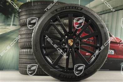 20" Koła letnie Panamera Design, felgi 9,5J x 20 ET71 + 11,5J x 20 ET68 + opony letnie Michelin 275/40 ZR20 + 315/35 ZR20, z czujnikami ciśnienia