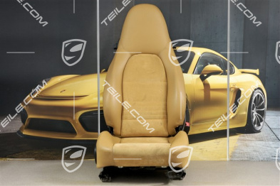 Sitz, manual einstellbar, Kunstleder/Alcantara, Savannabeige, beschädigt, R