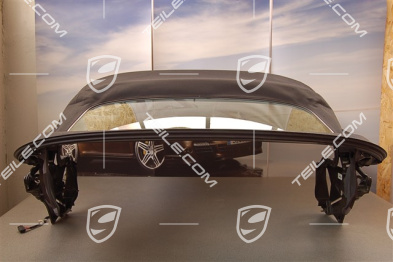 Convertible top, complete, glass window, black