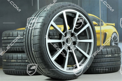 20-inch Carrera Classic summer wheels set, rims 8J x 20 ET57 + 10J x 20 ET45 + Pirelli summer tires 235/35 ZR20 + 265/35 ZR20, with TPMS