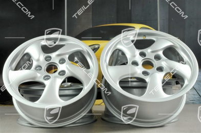 17-inch Boxster S wheel set, 7J x 17 ET55 + 8,5J x 17 ET50