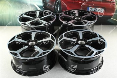 20-inch Taycan Offroad Design wheel rim set, 9J x 20 ET54 + 11J x 20 ET60, black high gloss