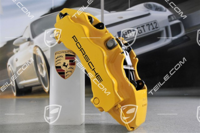 PCCB Fixed calliper Turbo without pads, for ceramic brakes, yellow, L