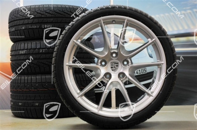 20" Komplet kół zimowych Carrera S (III) , felgi 8,5J x 20 ET51 + 11J x 20 ET52 + NOWE opony zimowe Pirelli 245/35 ZR20 + 295/30 ZR20, z czujnikami ciśnienia