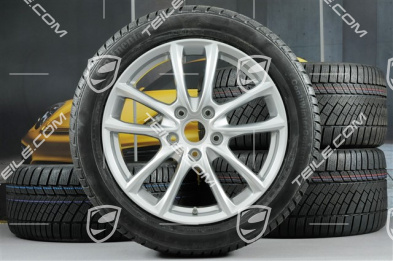 19" Koła zimowe, komplet "Panamera S", felgi 9J x 19 ET64 + 10,5 J x 19 ET62 + NOWE opony zimowe Continental ContiWinterContact PS830 P 265/45 R19 + 295/40 R19