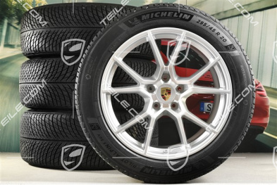 20" koła zimowe Cayenne S, komplet, felgi 9J x 20 ET50 + 10,5J x 20 ET64 + opony zimowe Michelin Pilot Alpin 5 SUV 255/55 R20 + 295/45 R20, z czujnikami ciśnienia