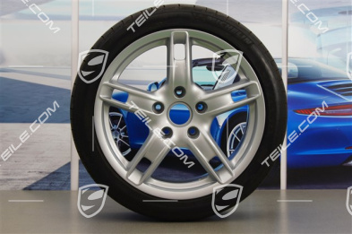 18" Komplet kół letnich Boxster S, felgi 8J x 18 x ET 57 + 9J x 18 x ET 43 + NOWE opony letnie Michelin PilotSport 235/40 R18 + 265/40 R18