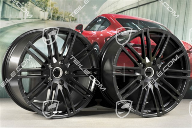 21" Felgensatz Turbo III, Facelift, 10J x 21 ET50, in schwarz Seidenmatt